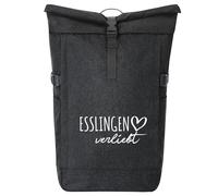 huuraa zaino da corriere Esslingen am Neckar verliebt Zaino regalo nero melange 30-44 litri roll-top fairtrade Esslingen am Neckar verliebt Presente