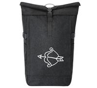 huuraa zaino da corriere Flecha de Cupido Zaino regalo nero melange 30-44 litri roll-top fairtrade Flecha de Cupido Presente