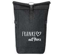 huuraa zaino da corriere Franke mit Herz Zaino regalo nero melange 30-44 litri roll-top fairtrade Franke mit Herz Presente