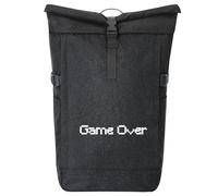 huuraa zaino da corriere Game Over Schriftzug Zaino regalo nero melange 30-44 litri roll-top fairtrade Game Over Schriftzug Presente