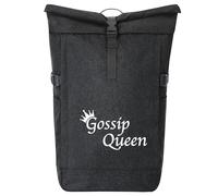 huuraa zaino da corriere Gossip Queen Krone Zaino regalo nero melange 30-44 litri roll-top fairtrade Gossip Queen Krone Presente