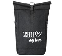 huuraa zaino da corriere Greece my love Zaino regalo nero melange 30-44 litri roll-top fairtrade Greece my love Presente