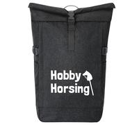 huuraa zaino da corriere Hobby Horsing Zaino regalo nero melange 30-44 litri roll-top fairtrade Hobby Horsing Presente