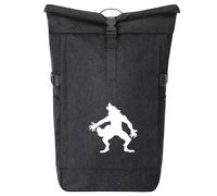 huuraa zaino da corriere Hombre lobo Zaino regalo nero melange 30-44 litri roll-top fairtrade Hombre lobo Presente