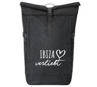 huuraa zaino da corriere Ibiza verliebt Zaino regalo nero melange 30-44 litri roll-top fairtrade Ibiza verliebt Presente