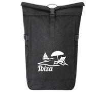 huuraa zaino da corriere Ibiza Zaino regalo nero melange 30-44 litri roll-top fairtrade Ibiza Presente