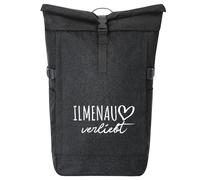 huuraa zaino da corriere Ilmenau verliebt Zaino regalo nero melange 30-44 litri roll-top fairtrade Ilmenau verliebt Presente
