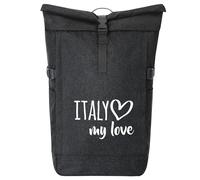 huuraa zaino da corriere Italy my love Zaino regalo nero melange 30-44 litri roll-top fairtrade Italy my love Presente