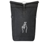 huuraa zaino da corriere K-Pop Zaino regalo nero melange 30-44 litri roll-top fairtrade K-Pop Presente