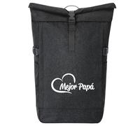 huuraa zaino da corriere Mejor Papá Zaino regalo nero melange 30-44 litri roll-top fairtrade Mejor Papá Presente