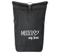 huuraa zaino da corriere Mexico my love Zaino regalo nero melange 30-44 litri roll-top fairtrade Mexico my love Presente