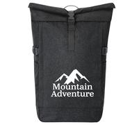huuraa zaino da corriere Mountain Adventure Berge Zaino regalo nero melange 30-44 litri roll-top fairtrade Mountain Adventure Berge Presente