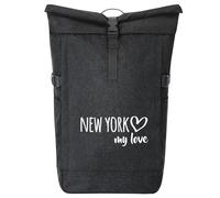 huuraa zaino da corriere New York my love Zaino regalo nero melange 30-44 litri roll-top fairtrade New York my love Presente