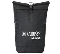 huuraa zaino da corriere Orlando Zaino regalo nero melange 30-44 litri roll-top fairtrade Orlando Presente