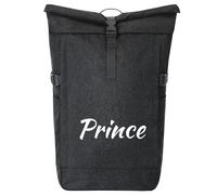huuraa zaino da corriere Prince Schriftzug Zaino regalo nero melange 30-44 litri roll-top fairtrade Prince Schriftzug Presente