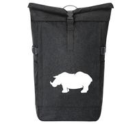 huuraa zaino da corriere Rinoceronte Zaino regalo nero melange 30-44 litri roll-top fairtrade Rinoceronte Presente