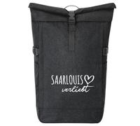 huuraa zaino da corriere Saarlouis verliebt Zaino regalo nero melange 30-44 litri roll-top fairtrade Saarlouis verliebt Presente