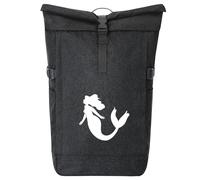 huuraa zaino da corriere Sirena Zaino regalo nero melange 30-44 litri roll-top fairtrade Sirena Presente