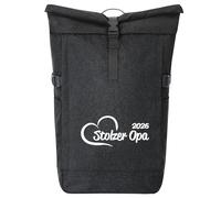 huuraa zaino da corriere Stolzer Opa 2026 Herz Zaino regalo nero melange 30-44 litri roll-top fairtrade Stolzer Opa 2026 Herz Presente