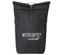 huuraa zaino da corriere Weiterstadt verliebt Zaino regalo nero melange 30-44 litri roll-top fairtrade Weiterstadt verliebt Presente