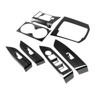 HUVNEXA 1 Juego de Cubierta Panel Consola Cambio Marchas Coche, portavasos, Interruptor Ventana Puerta, for Mazda, for CX-5 CX5 2017-2020 LHD Superposición del Marco de la Palanca de Cambios d