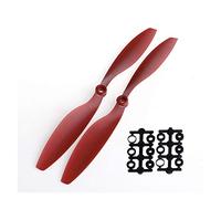 HUVNEXA 1 par de hélices 1045 10x4,5 CW CCW for multicóptero RC F450 Quadcopter, color negro Palas de hélice de repuesto para drones(Rot)