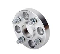 HUVNEXA 2 4 piezas PCD 4x108 65,1 mm 15 20 25 30 35 40 adaptador espaciador de rueda, for Peugeot, 206 2008 207 208 306 307 308 3008 408 406 301 Cuña espaciadora de rueda de coche(4PCS 25mm Silver)