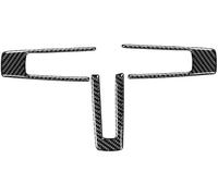 HUVNEXA Accesorios de Coche 3 unids/Set Cubierta embellecedora para Volante, para Ford, para Mustang 2009 2010 2011 2012 2013 Cubierta del Emblema del Volante, Centro Interior del automóvil