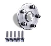 HUVNEXA Adaptador espaciador de rueda PCD 5x112 CB 57,1mm, for, Lamborghini, Bentley, Volkswagen, aleación aluminio forjado, 1 unidad Cuña espaciadora de rueda de coche(1PC 15mm silver Ada)