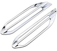 HUVNEXA Ajuste de aire acondicionado 2 uds, pegatina de lentejuelas con embellecedor ventilación aire acondicionado interno cromado Abs, para Peugeot 2008 208 2013 2014 2015