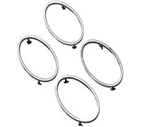 HUVNEXA Ajuste de aire acondicionado 4 Piezas, para Ford, para Focus 2 2005-2013 Aire Acondicionado Abs Cromo Embellecedor Salida Decoración Anillo Circular Accesorios(BLACK Bright)