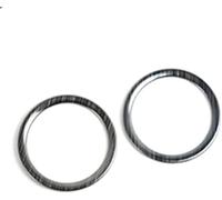 HUVNEXA Ajuste de aire acondicionado Anillo embellecedor de ventilación aire para coche, cubierta salida acondicionado para salpicadero, decoración Interior, 2 uds(Schwarz)