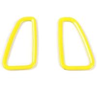 HUVNEXA Ajuste de aire acondicionado Etiqueta engomada de la cubierta decoración salida ventilación del aire acondicionado tablero instrumentos coche Abs, para Chevrolet(BLACK Yellow)