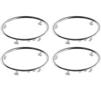 HUVNEXA Ajuste de aire acondicionado Etiqueta Engomada Del Anillo Círculo De La Decoración Salida Ajuste Aire Acondicionado Coche 4 Piezas, Para Focus 2 Mk2 2005-2013(BLACK Electroplate)