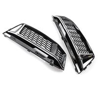 HUVNEXA Alerón de parrilla malla, 2 piezas, cubierta luz antiniebla, ajuste inferior, for, for S4 2016-2018/A4 B9, for, lámpara parachoques delantero Rejilla de luz antiniebla delantera del coche