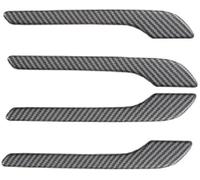 HUVNEXA Bisel de manija Lateral del Coche Accesorios Etiqueta Protectora de la Cubierta manija Puerta del Coche, para Tesla Modelo 3 Y 2017-2022(Black Matte Carbon Fiber)