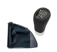 HUVNEXA Bota de Polaina con Perilla Cambio Marchas Manual, for, Serie 1 E81 E82 E87 E88 2003-2013 Accesorios Cubierta Estilo Coche Funda para palanca de cambios automotriz(BLACK 5 Speed 2pcs)