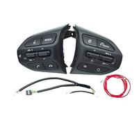 HUVNEXA Botón de interruptor control del volante multifunción coche, para Kia K2 Rio 2017 2018 Botón de control de audio(BLACK K2 HBL B Set Redline)