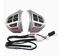 HUVNEXA Botones de interruptor control del volante multifunción para coche, plateados, para Mitsubishi Asx 2007-2012, para Outlander, para Lancer Botón de control de audio(BLACK Asx sliver 10PIN)