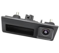 HUVNEXA Cámara Trasera para vehículo Cámara de Marcha atrás, para A3, para A4, para A6 HD Ahd 1080P Manija del Maletero Respaldo vehículo(Black CVBS 720x480P)