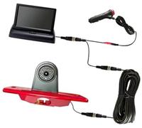 HUVNEXA Cámara Trasera para vehículo Cámara de Marcha atrás, para Peugeot Expert 2007 2008 2009 2010 2011-2016 Luz Freno Coche Vista Trasera con 4.3(Black Foldingdisplaycamera)