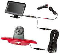 HUVNEXA Cámara Trasera para vehículo Cámara de Marcha atrás, para Peugeot Expert 2007 2008 2009 2010 2011-2016 Luz Freno Coche Vista Trasera con 4.3(Black Desktopdisplaycamera A)
