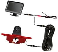 HUVNEXA Cámara Trasera para vehículo Cámara de Marcha atrás, para Peugeot Expert 2007 2008 2009 2010 2011-2016 Luz Freno Coche Vista Trasera con 4.3(Black Desktopdisplaycamera)