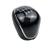 HUVNEXA Cubierta de Bota Polaina Perilla Cambio Marchas Coche, for Ford, Mondeo, 4 Mk4 IV 2007-2014, Collar Caja Antipolvo Funda para palanca de cambios automotriz(BLACK 6 Speed Black Knob)