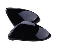 HUVNEXA Cubierta de espejo retrovisor lateral con patrón de fibra de carbono, accesorios for automóvil, for VW, Golf, GTI MK6 2010-2013 Cubierta del espejo retrovisor del coche(TYPE1 Black)