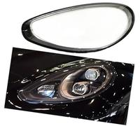 HUVNEXA Cubierta de faro coche, for Porsche, Panamera, for 2014 2015 2016, lente, pantalla transparente, carcasa lámpara, luces, accesorios Cubierta de lente de faro de coche(Black Edge Left)