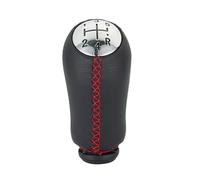 HUVNEXA Cubierta de la perilla cambio marchas 5 velocidades, for Renault, Megane II Clio III Scenic Kangoo 2009 Palanca coche Cabezal palanca Funda para palanca de cambios automotriz(BLACK Red Line)