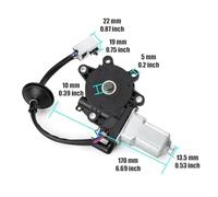 HUVNEXA Elevalunas eléctrico for Infiniti, G35 y Coupé (2003, 2004, 2005, 2006 y 2007). Motor de elevación del elevalunas eléctrico Delantero Izquierdo y Derecho (80731CD001 y 80730CD001). Elevalunas