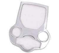 HUVNEXA Embellecedor de consola central, para Alfa para Romeo Giulia Stelvio 2016 2017 2018 2019, marco ABS para decoración coche Pegatina del panel de cambio de marchas(BLACK Style a Silver)