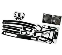 HUVNEXA Embellecedor de consola central, para E90 E91 2005-2012, calcomanía interior coche, pegatina con apariencia fibra carbono 5D Pegatina del panel de cambio de marchas